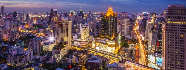 Bangkok city buildings nightlife